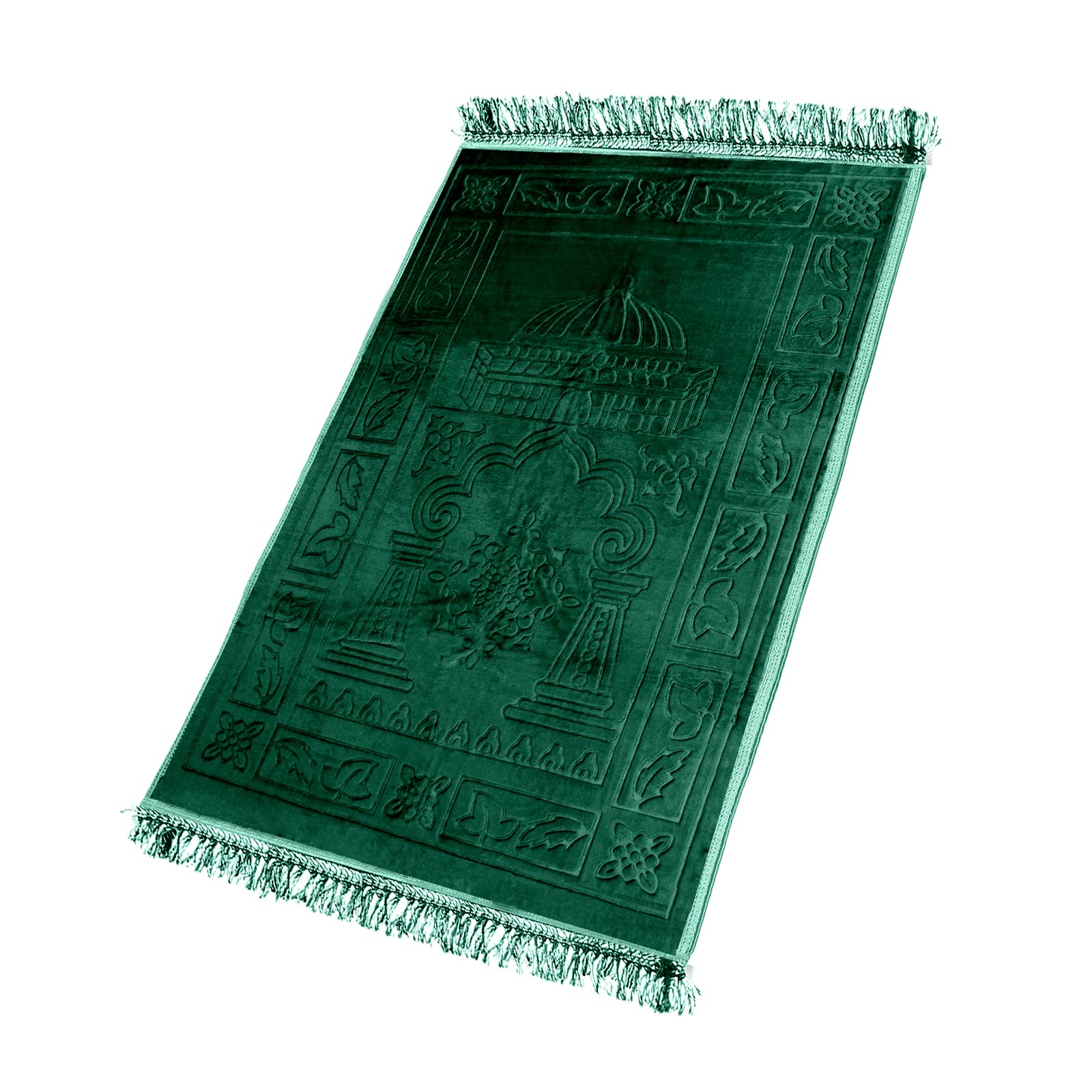 Homelux Prayer Mat, Rugs, Prayer Mat Islam, 80 x 120 cm, Oriental Rug, Turkish Rugs, Islamic Prayer Mat (PrayMat-C-Green)