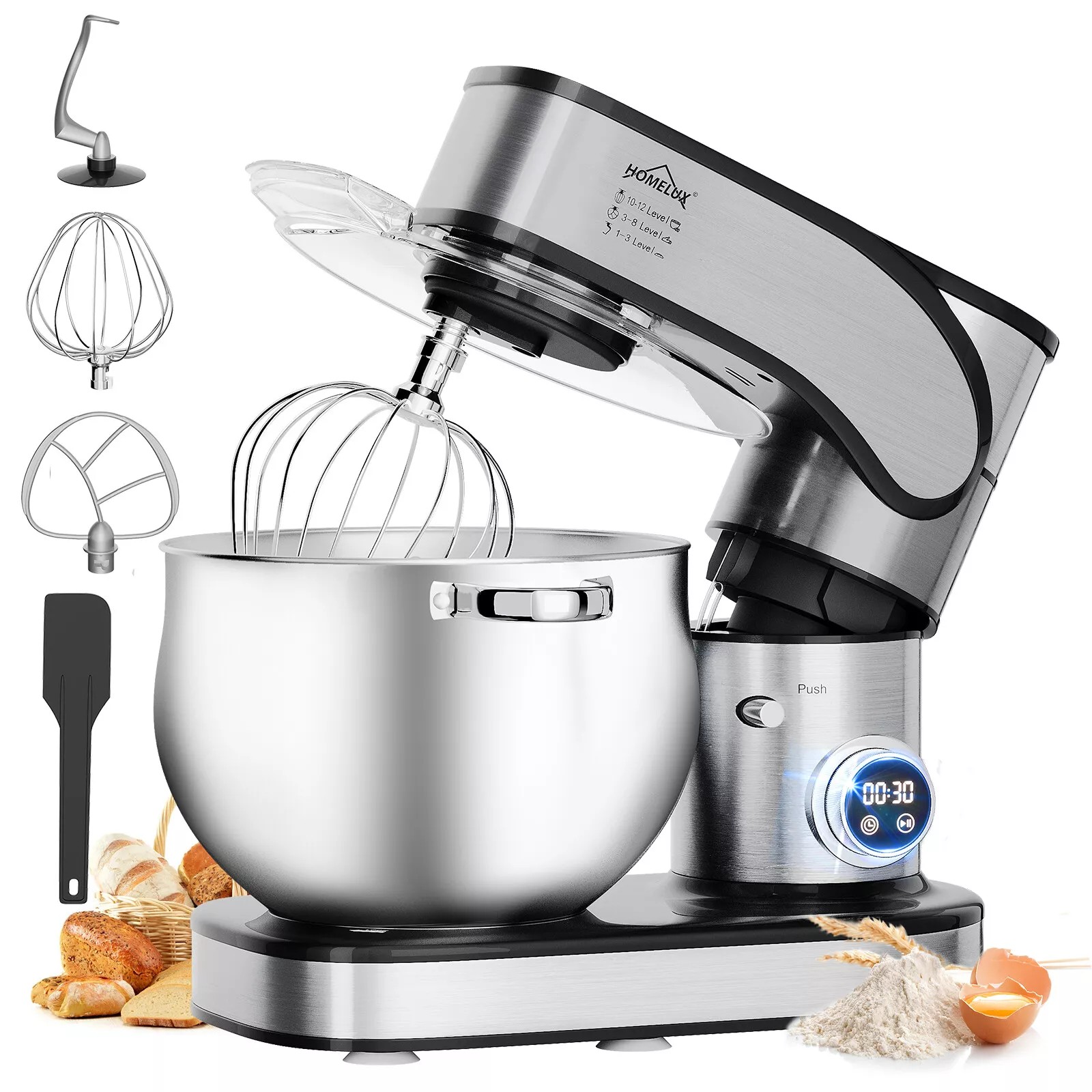 2500W Food processor 12L Kneading machine Stirring machine LED touchscreen Dough machine,SC-603E